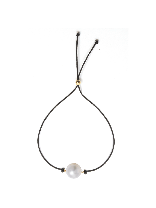 Adjustable Cord Bracelet - Round Pearl