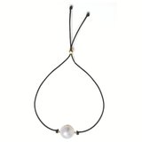 Adjustable Cord Bracelet - Round Pearl