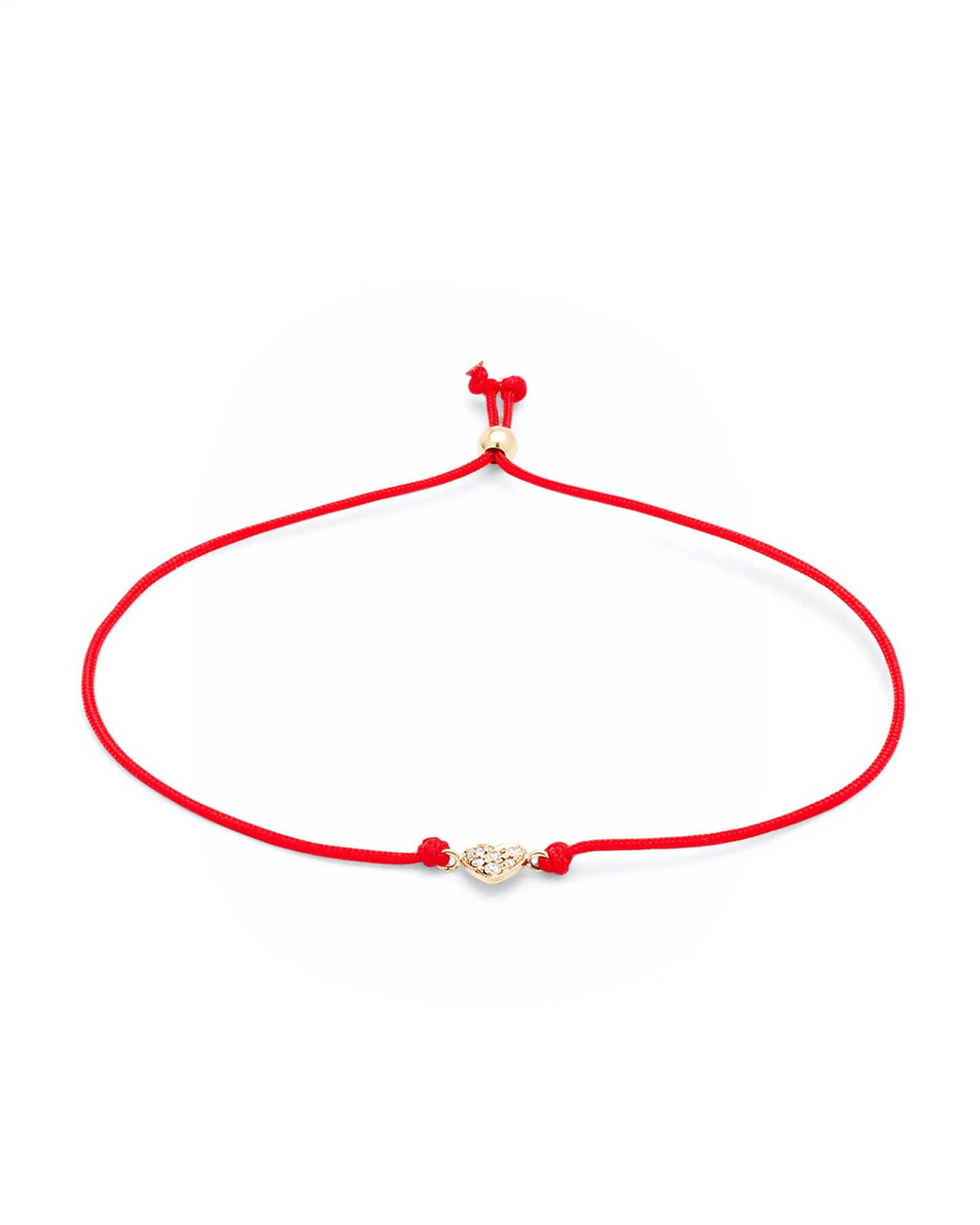 Adjustable Cord Bracelet - Diamond Heart