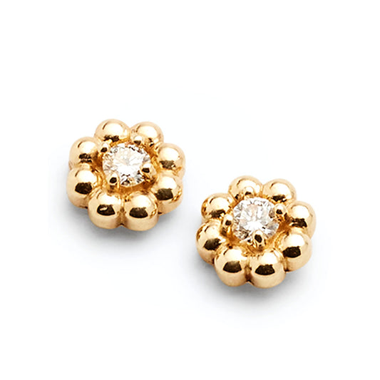 Diamond Flower Earrings