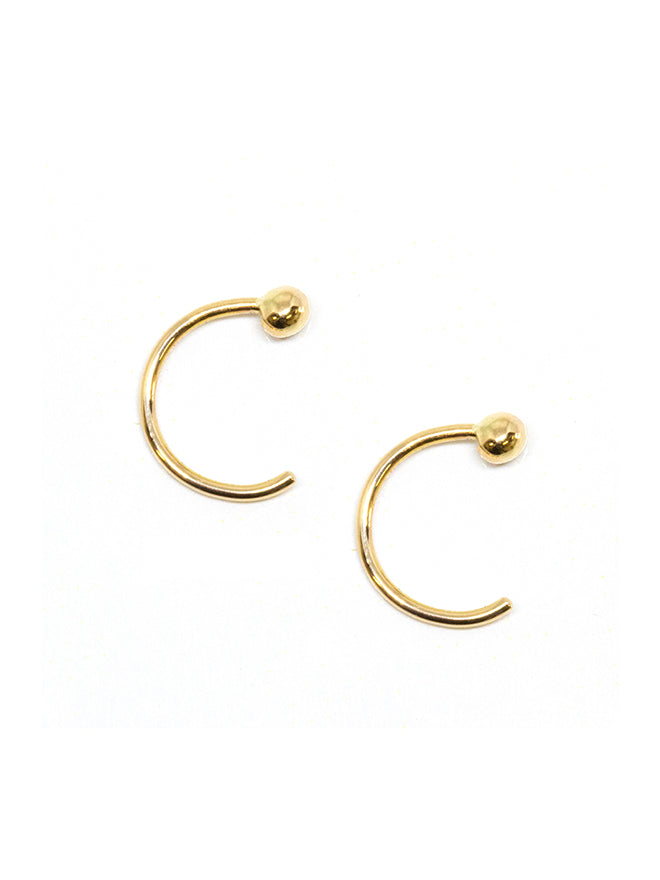 Gold Dot Huggie Earrings