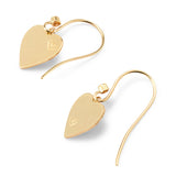 Brushed Heart Diamond Earrings