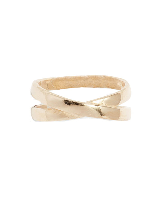 Crisscross Gold Band