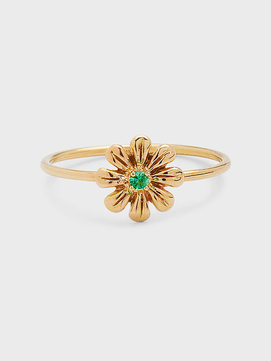 Gold Daisy Gem Ring