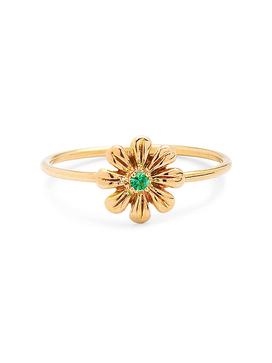 Gold Daisy Gem Ring