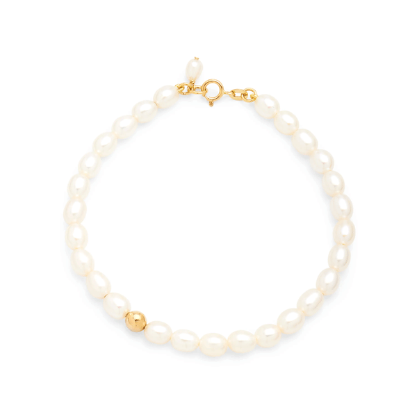 Pearl Gold Nugget Bracelet