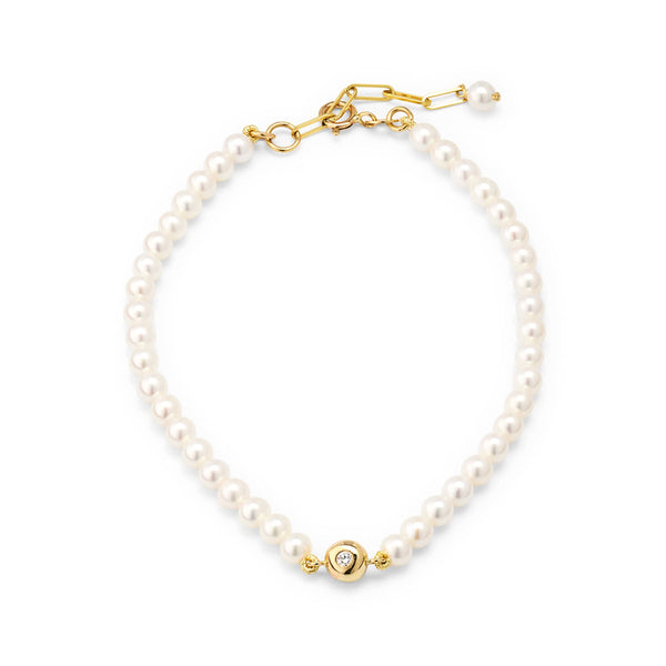 Baby Pearl Diamond Bracelet