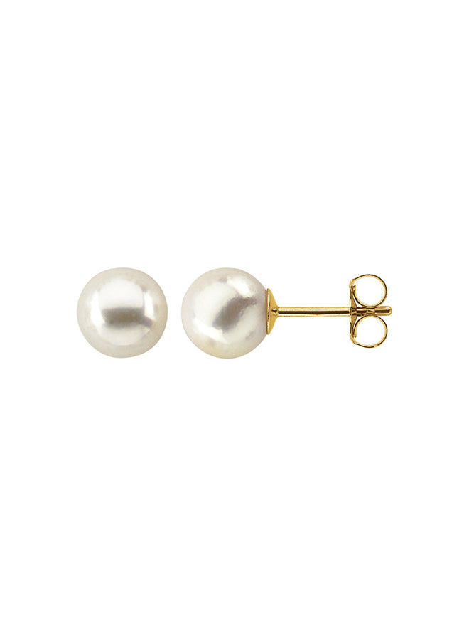 Akoya Pearl Studs White