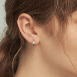 Petite Pearl Threader Earrings
