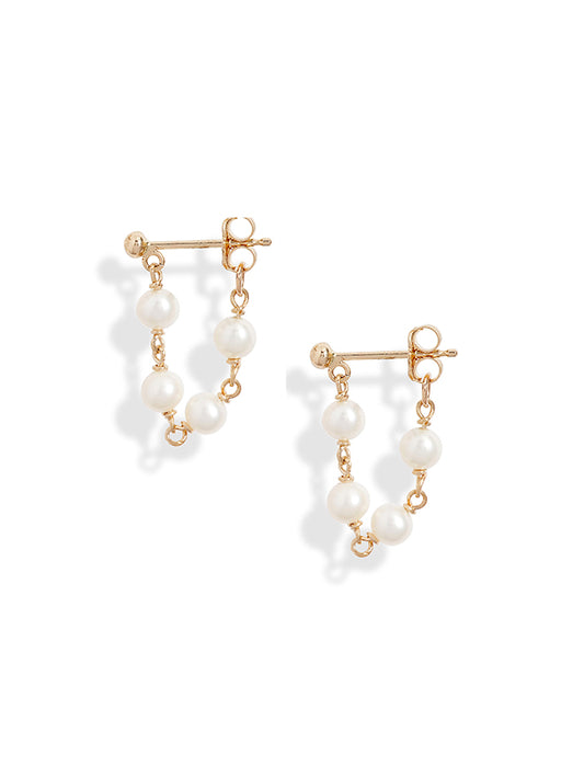 Baby Pearl Wrap Around Earrings