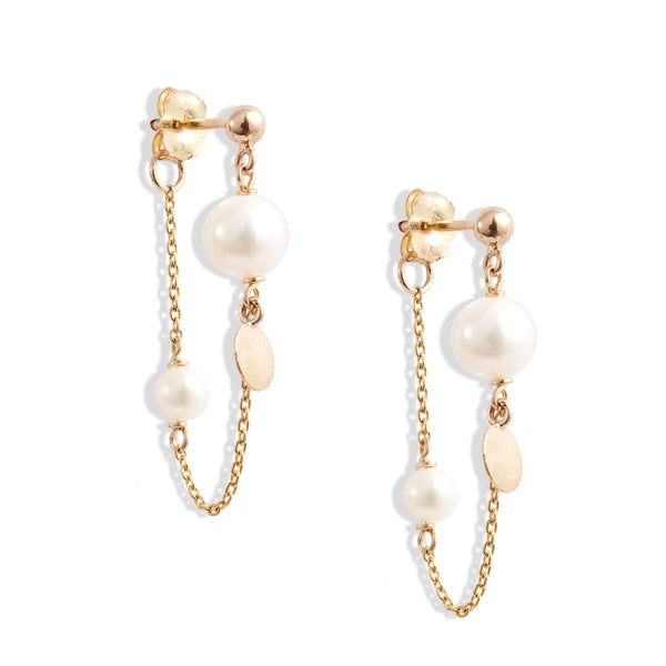 Pearl Confetti Wraparound Earrings