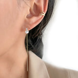 Petite Pearl Diamond Threader Earrings