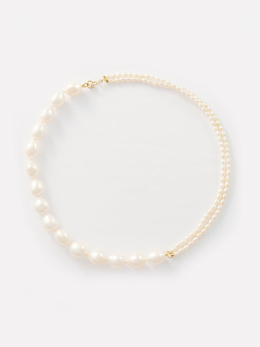 Contrast Baroque Pearl Necklace