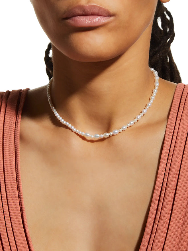 Mixed Pearl Strand Necklace