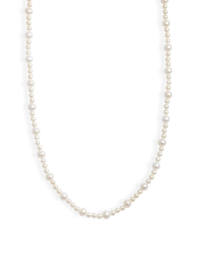 Alternating Pearl Strand Necklace