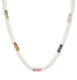 Pearl Tourmaline Spaced Necklace