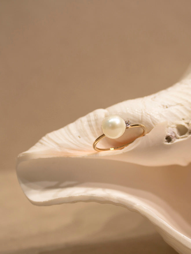 Pearl and Diamond Ring