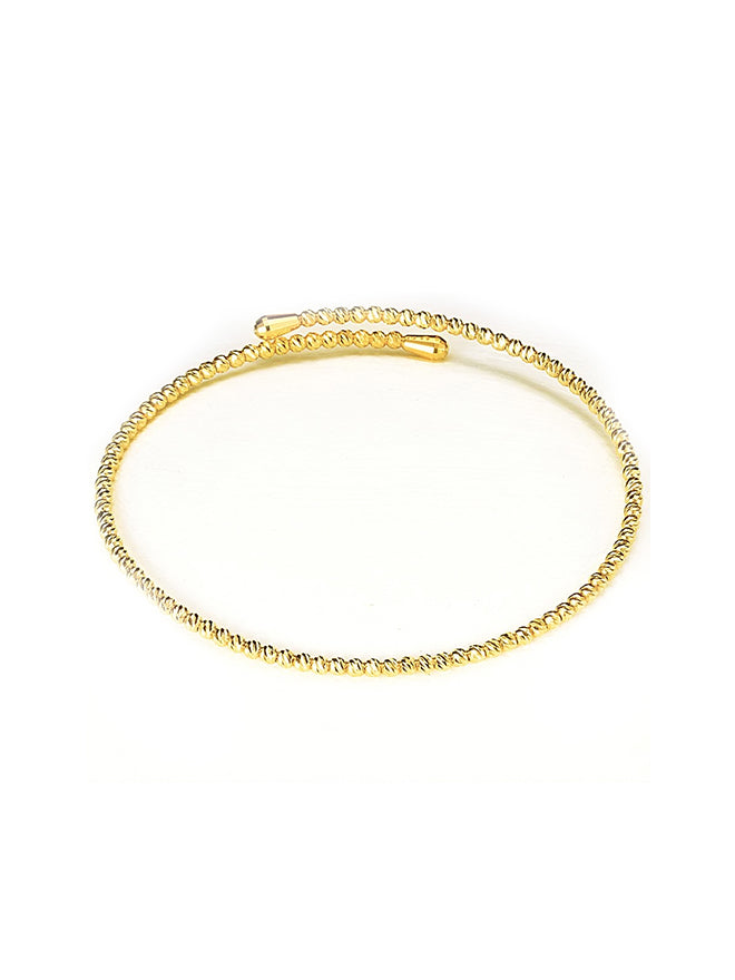 18K Shimmer Bypass Bangle