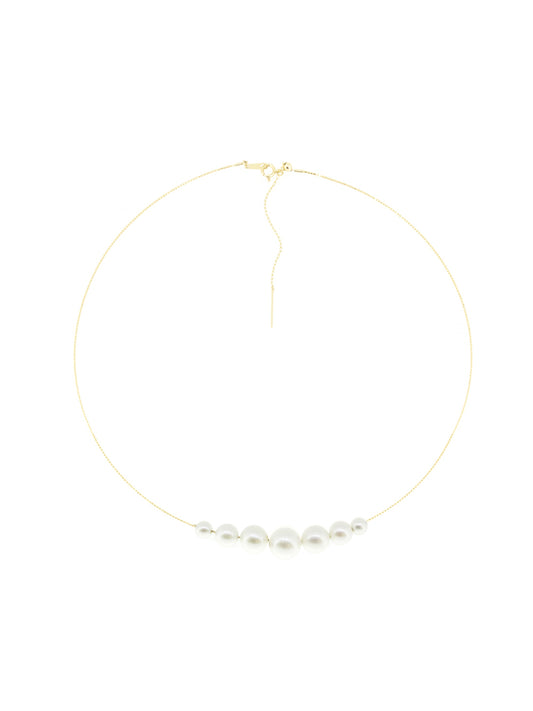 18K Pearl Choker Necklace