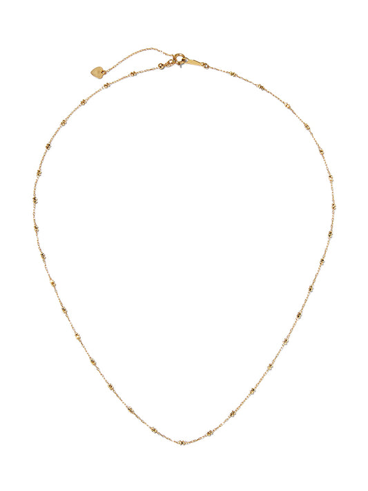 18K Spaced Double Bead Necklace