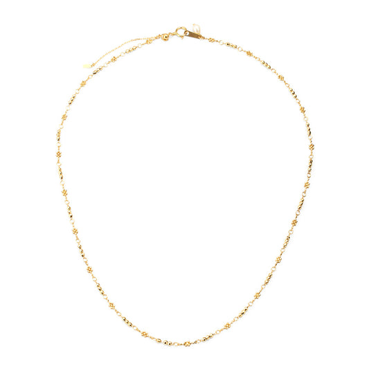 18K Flower Bead Necklace