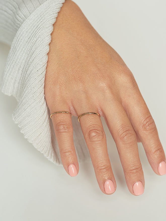 18K Shimmer Skinny Ring