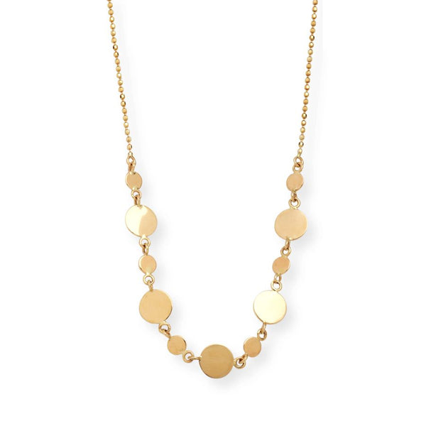 Gold Lariat Necklace with Gold Dome – POPPY FINCH