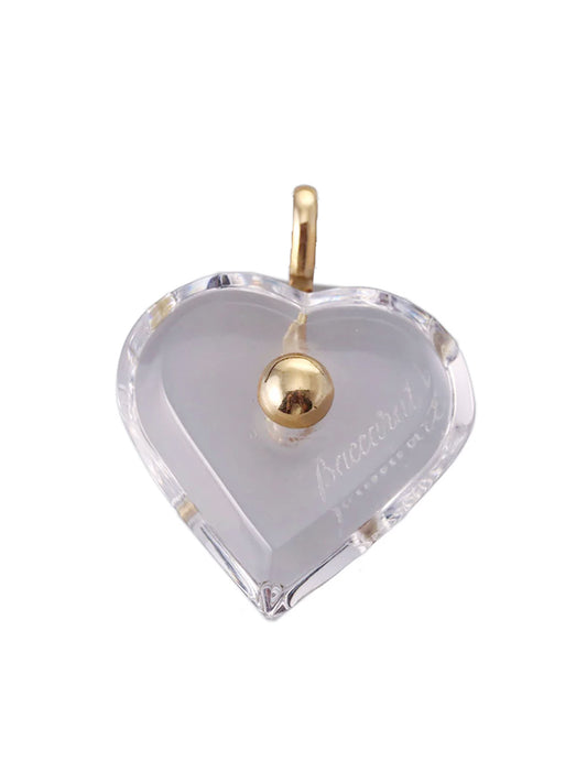 18K Baccarat Crystal Heart Pendant