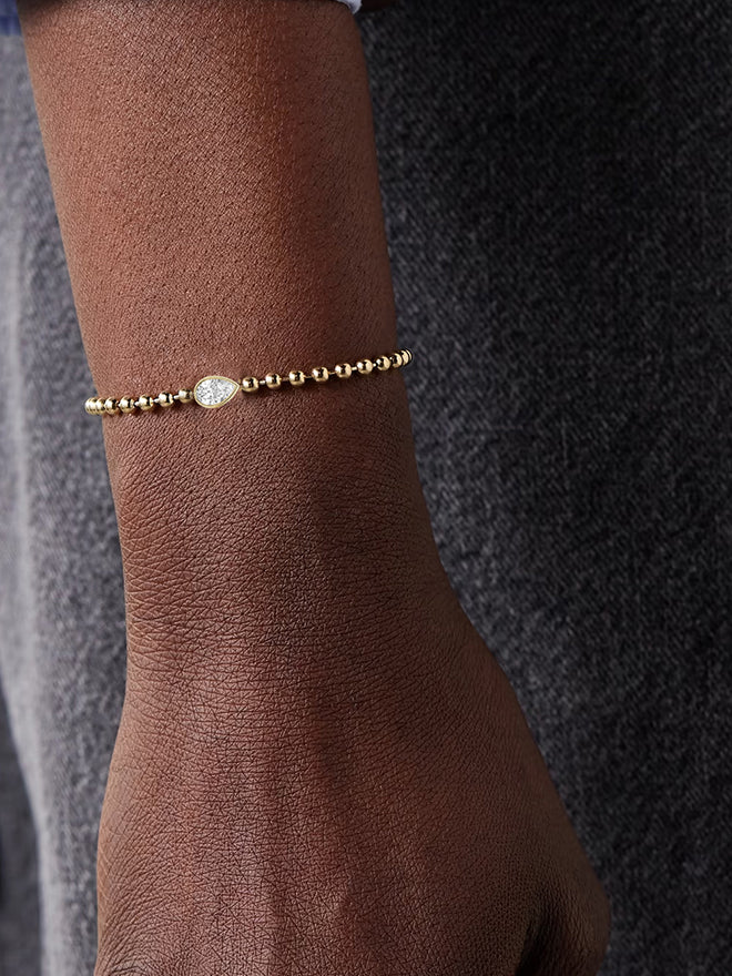 Pear Lab Diamond Ball Chain Bracelet