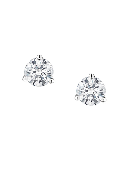 Round Lab Diamond Solitaire Studs