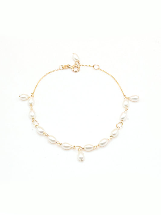 Keshi Pearl Link Bracelet