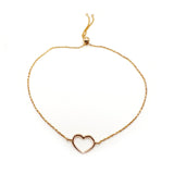 Petite Heart Adjustable Chain Bracelet