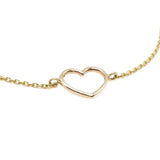 Petite Heart Adjustable Chain Bracelet