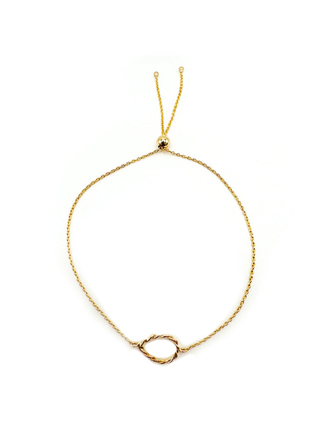 Twist Raindrop Adjustable Chain Bracelet