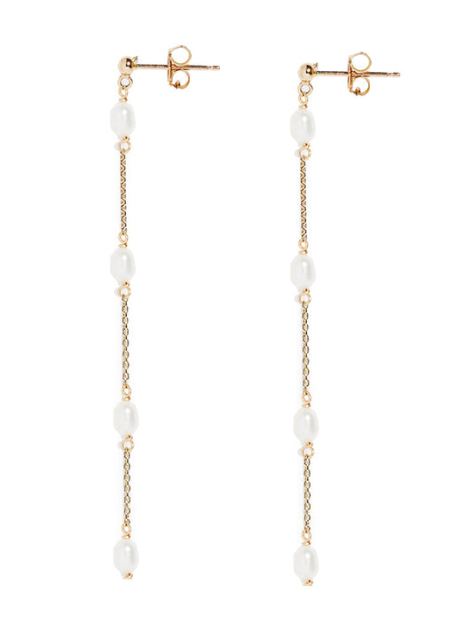 Spaced Petite Pearl Earrings