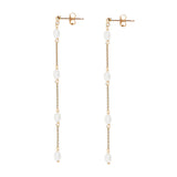 Spaced Petite Pearl Earrings