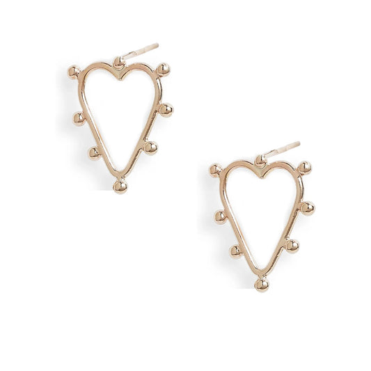 Large Heart Stud Earrings