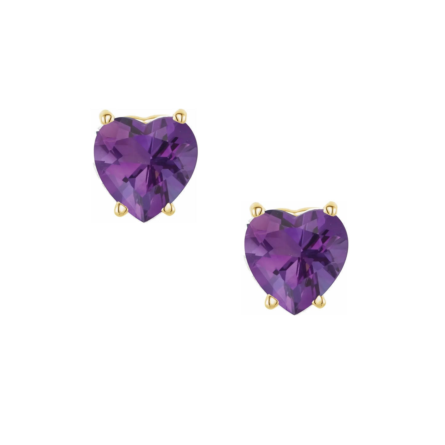 Sweetheart Gem Stud Earrings