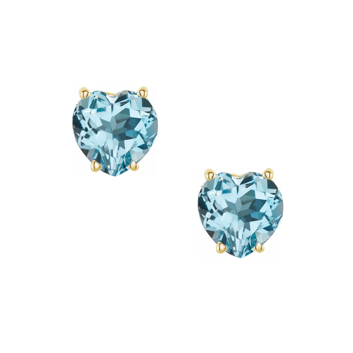 Sweetheart Gem Stud Earrings