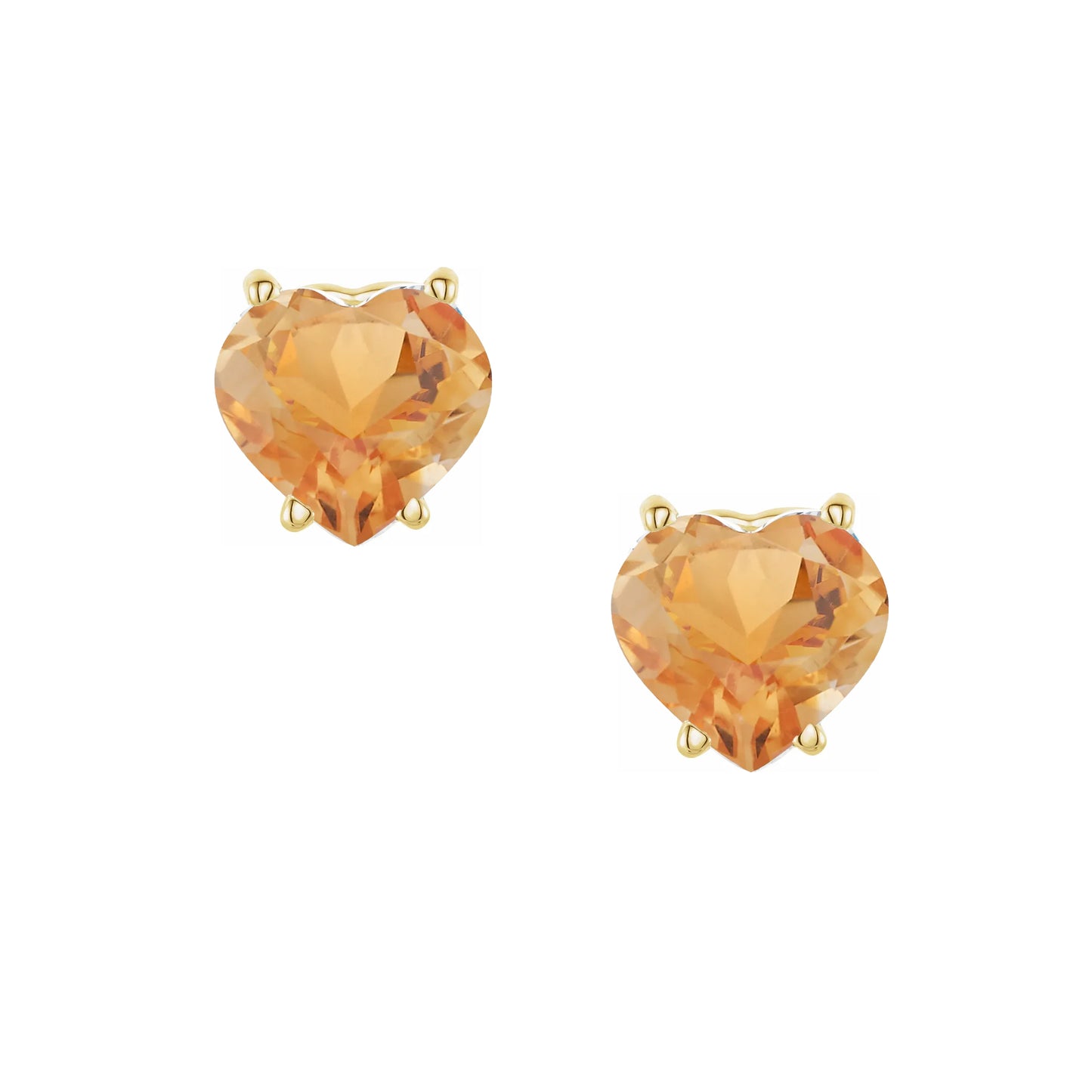 Sweetheart Gem Stud Earrings