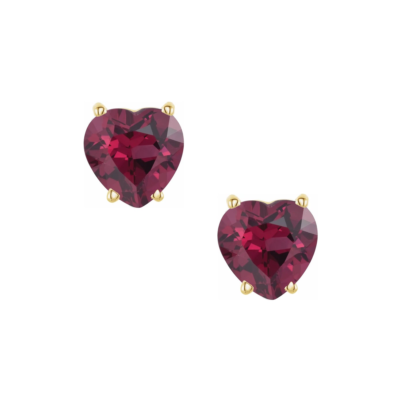 Sweetheart Gem Stud Earrings