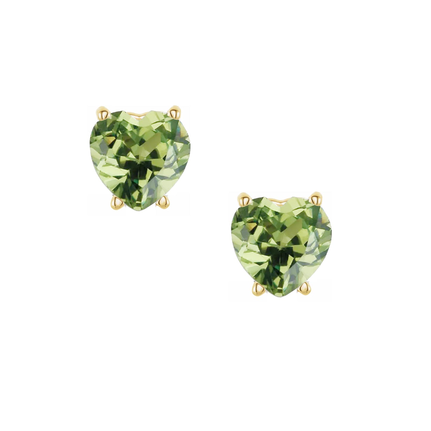 Sweetheart Gem Stud Earrings