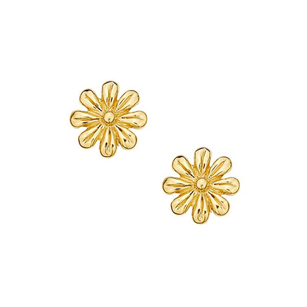 Gold Daisy Stud Earrings