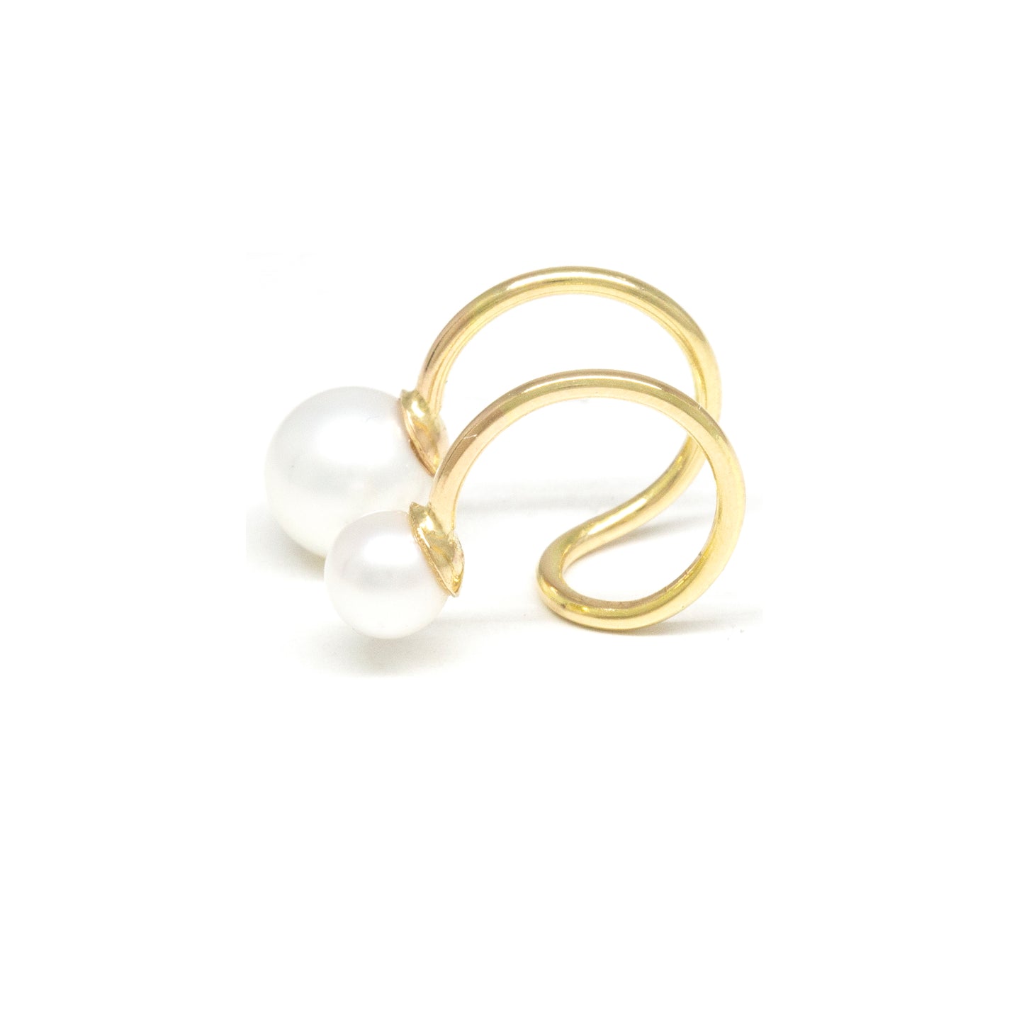 Double Pearl Ear Cuff