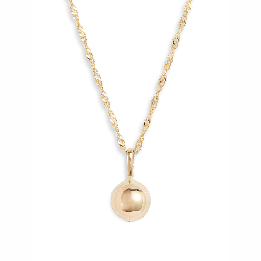 Gold Dome Pendant Necklace