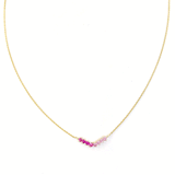 Pink Sapphire V Necklace