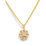 Flower Diamond Pendant Necklace