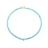 Blue Topaz Heart Turquoise Necklace