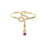 Serpent Ruby Drop Ring