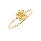 Gold Daisy Diamond Ring